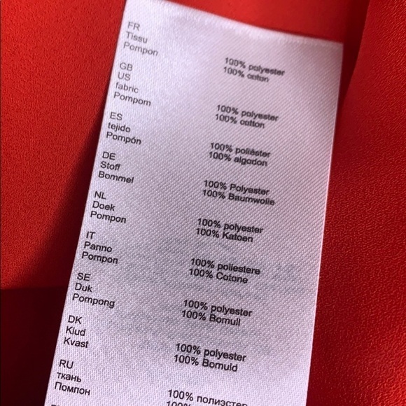 MAJE Rouge red Rope Tassle Chemise Blousante Top blouse women’s small new w tag - Picture 7 of 7